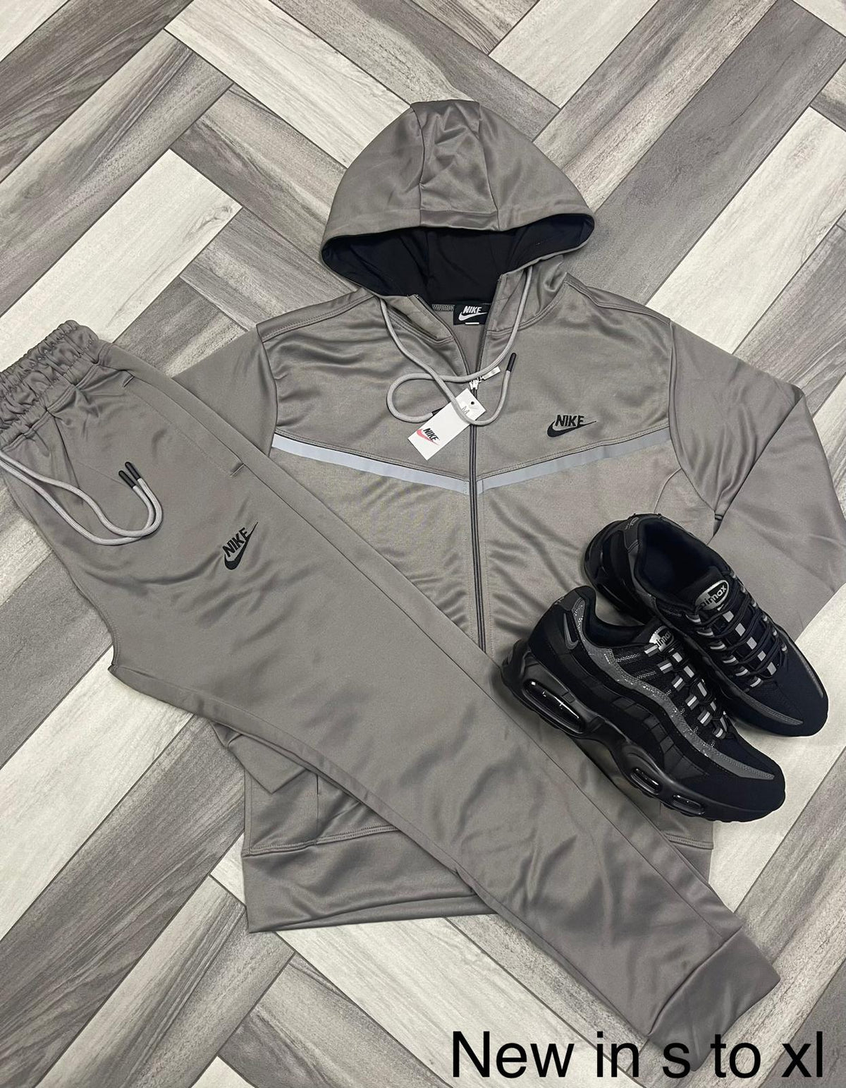 (B) Nike Cross Stripe Tracksuit sets (3 variants)
