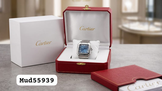 LUXE Sliver watch/ Blue dial