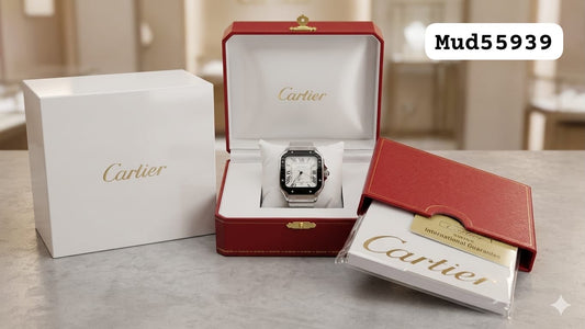 LUXE sliver watch/ White dial