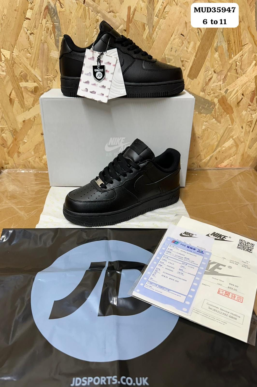 (A) Nike Af1 White/Black Trainers