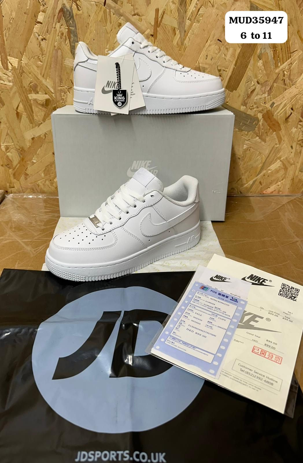 (A) Nike Af1 White/Black Trainers